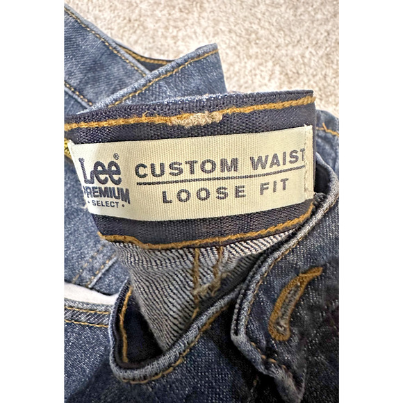 Lee Premium Select Men’s Jeans 42x31 Custom Waist Loose Fit Dark Wash - Picture 2 of 9